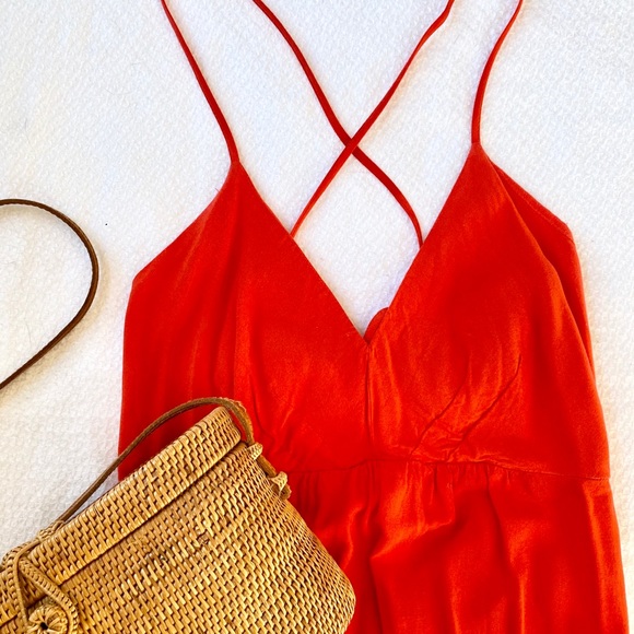 Orange Maxi Summer Dress - Picture 1 of 8